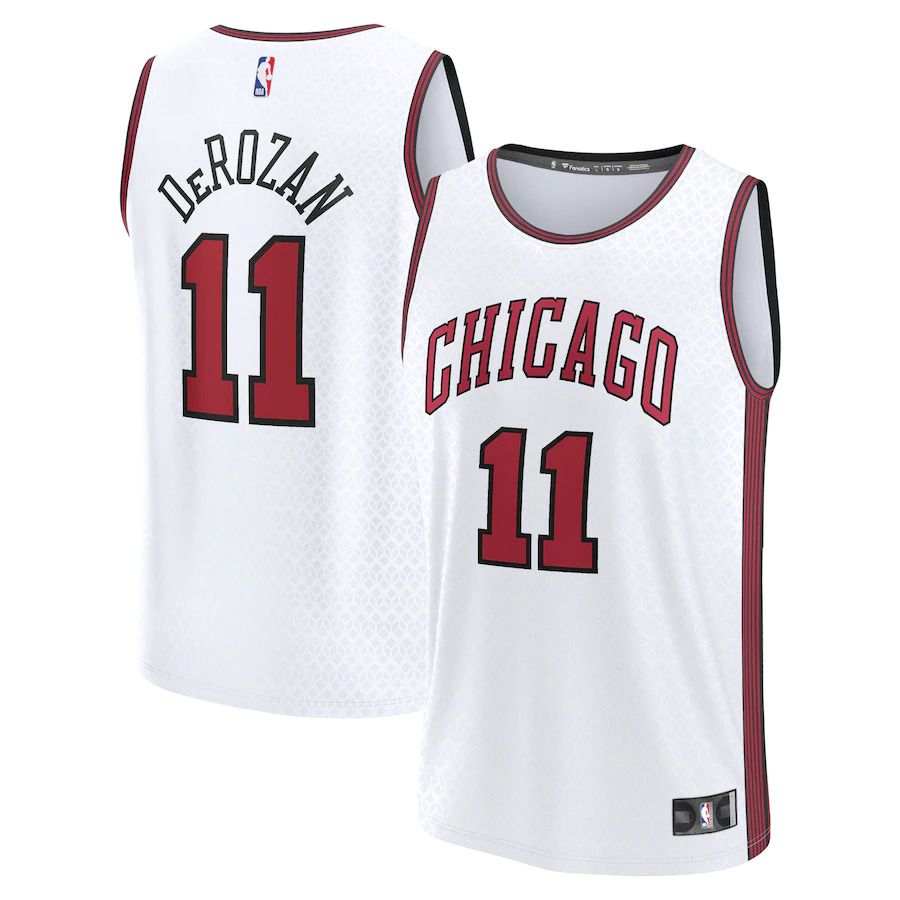 Men Chicago Bulls 11 DeMar DeRozan Fanatics Branded Silver City Edition 2022-23 Fastbreak NBA Jersey
